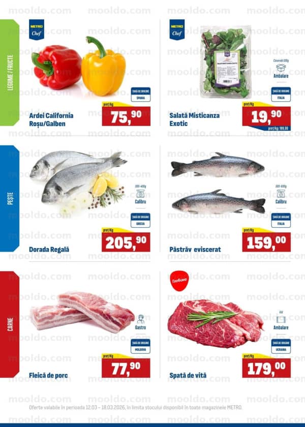 Cataloage Produse proaspete METRO (Nr. 11) - 12-03-2026 - 18-03-2026.