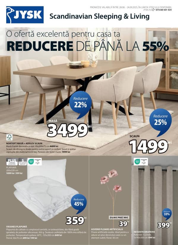 Cataloage JYSK: Oferta lunii septembrie - 28-08-2025 - 24-09-2025.