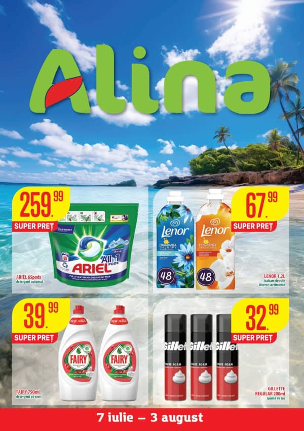 Cataloage Alina Cosmetics: Oferta lunii iulie - 07-07-2025 - 03-08-2025.