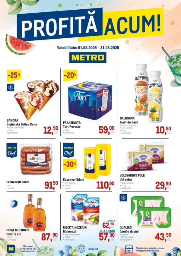 METRO: Oferta lunii august