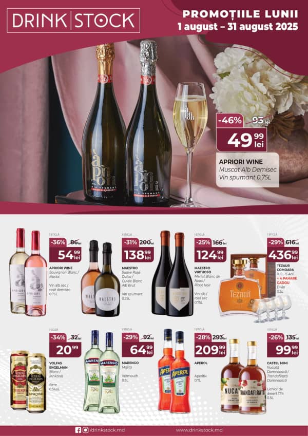 Drink Stock: Promoțiile lunii august