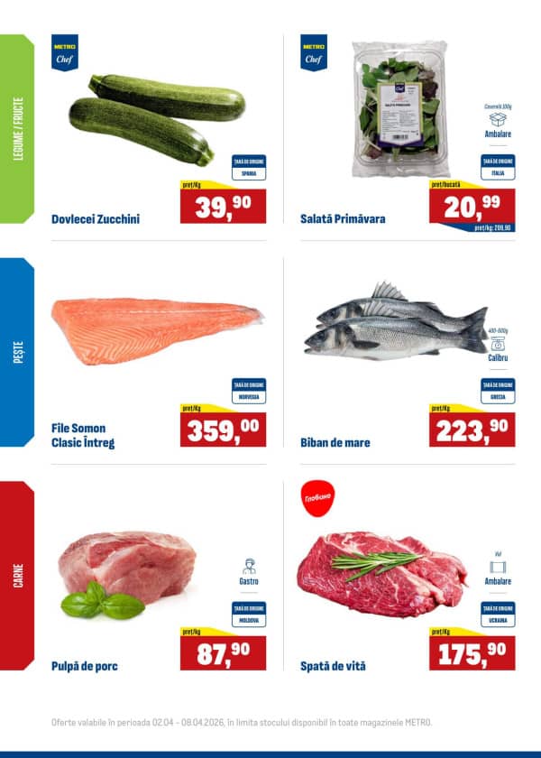 Cataloage Produse proaspete METRO (Nr. 14) - 02-04-2026 - 08-04-2026.
