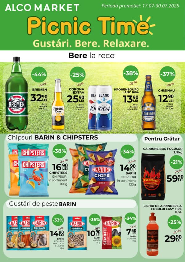Cataloage Alcomarket: Picnic Time - 17-07-2025 - 30-07-2025.