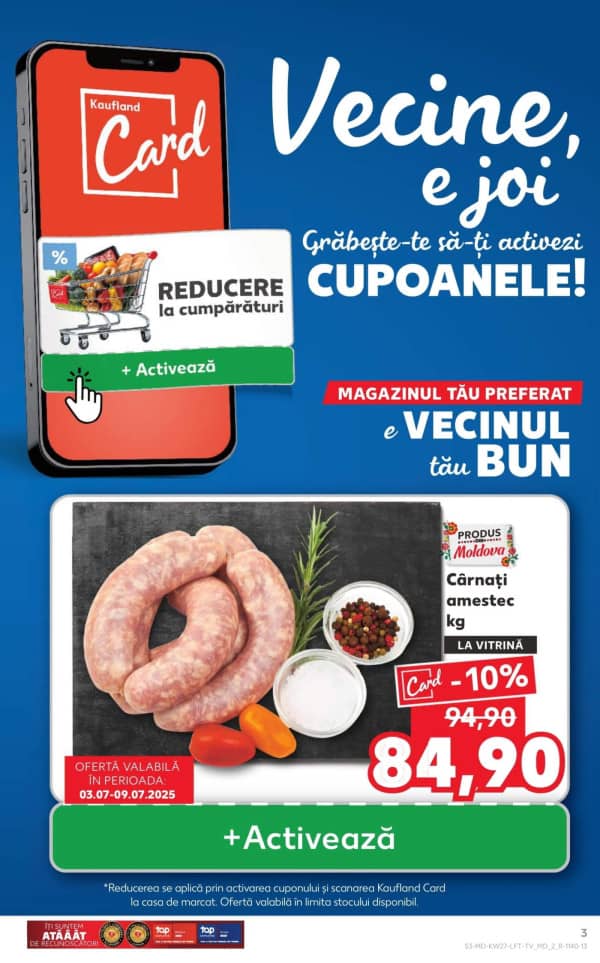 Cataloage Kaufland: Descoperă ofertele din perioada 3.07 - 9.07 - 03-07-2025 - 09-07-2025.