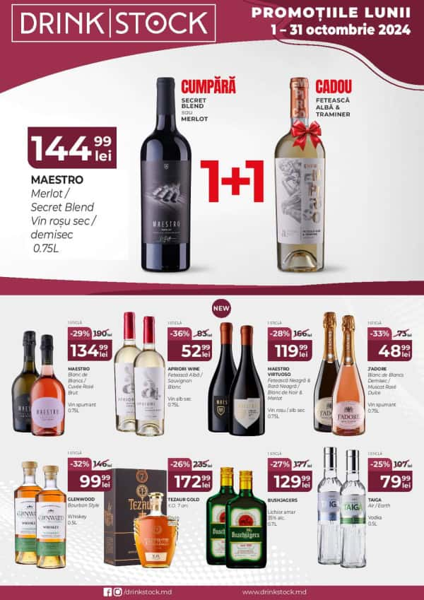 Cataloage Drink Stock: Promoțiile lunii octombrie - 02-10-2024 - 31-10-2024.