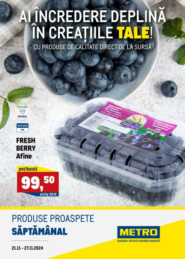 Cataloage Produse proaspete METRO (Nr. 47) - 21-11-2024 - 27-11-2024.