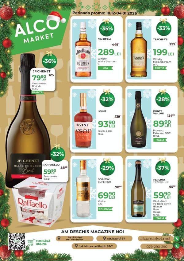 Cataloage Alcomarket: La mulți ani! - 18-12-2025 - 04-01-2026.