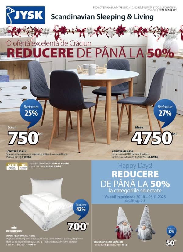 Cataloage JYSK: Oferta lunii noiembrie - 30-10-2025 - 10-12-2025.