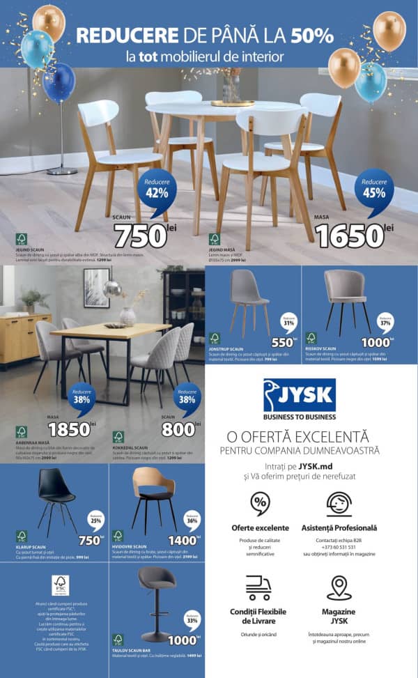 Cataloage JYSK: Deschidere EviMall Bălți - 29-03-2026 - 05-04-2026.