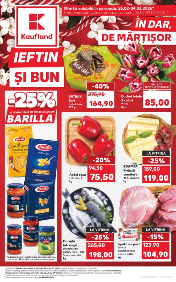 Cataloage Kaufland: Descoperă ofertele din perioada 26 - 4.03 - 26-02-2026 - 04-03-2026.
