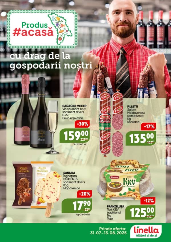 Cataloage Linella: Reducerile lunii august - 31-07-2025 - 13-08-2025.