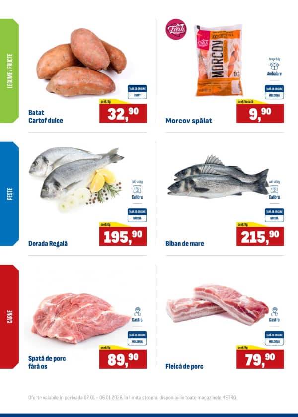 Cataloage Produse proaspete METRO (Nr. 1) - 02-01-2026 - 06-01-2026.