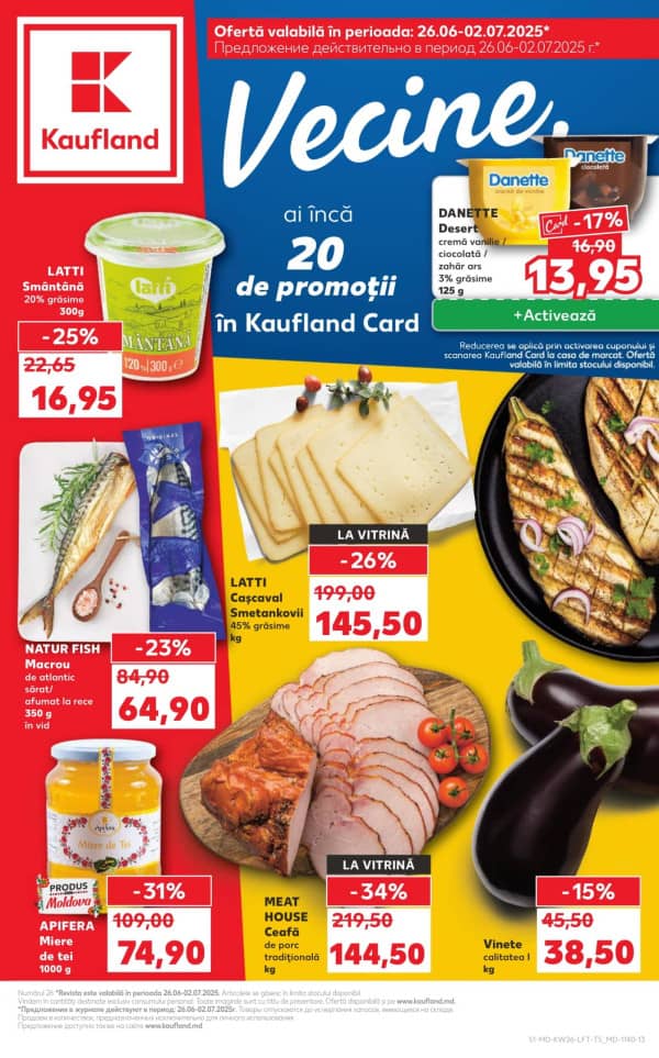 Каталоги Kaufland: откройте для себя предложения недели 26.06 - 02.07 - 26-06-2025 - 02-07-2025.