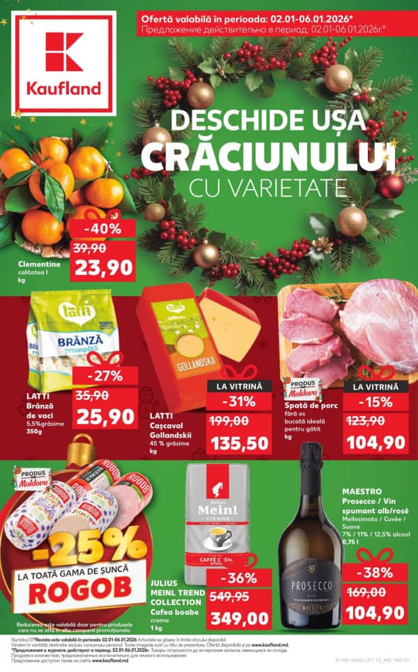 Cataloage Kaufland: Descoperă ofertele din perioada 1.01 - 06.01 - 01-01-2026 - 06-01-2026.