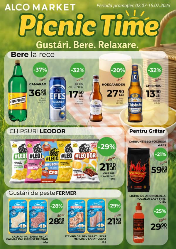 Cataloage Alcomarket: Picnic Time - 02-07-2025 - 16-07-2025.