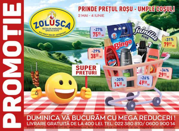 Каталоги Zolușca: Красный ценник в магазине — наполняй скорей корзину! - 01-05-2025 - 04-06-2025.