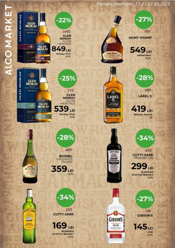 Cataloage Alcomarket: Ofertă speciala la whiskey - 17-07-2025 - 17-08-2025.