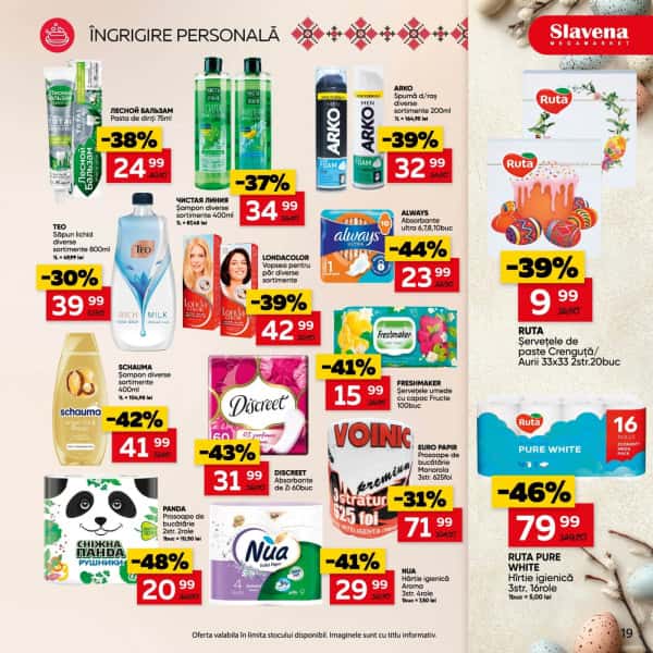 Cataloage Slavena: Reduceri Pascale - 09-04-2025 - 29-04-2025.