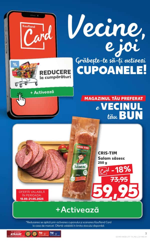 Каталоги Kaufland: откройте для себя предложения недели 15.05 - 21.05 - 15-05-2025 - 21-05-2025.