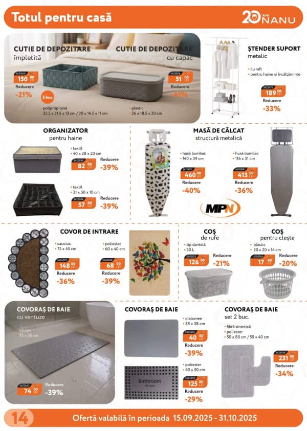 Cataloage Nanu Market: Reduceri de toamnă - 15-09-2025 - 31-10-2025.