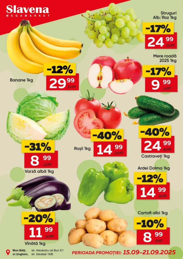 Cataloage Slavena: Oferta săptămânii 38 - 15-09-2025 - 21-09-2025.