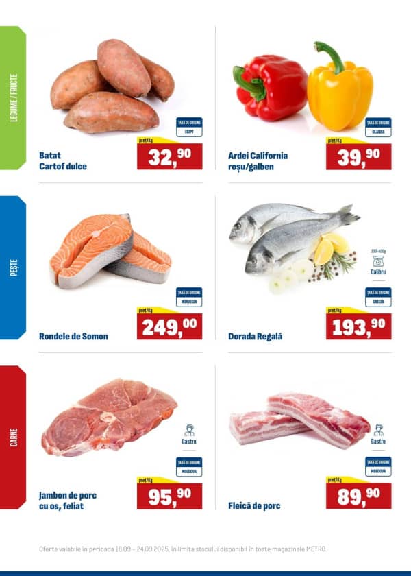 Cataloage Produse proaspete METRO (Nr. 38) - 18-09-2025 - 24-09-2025.