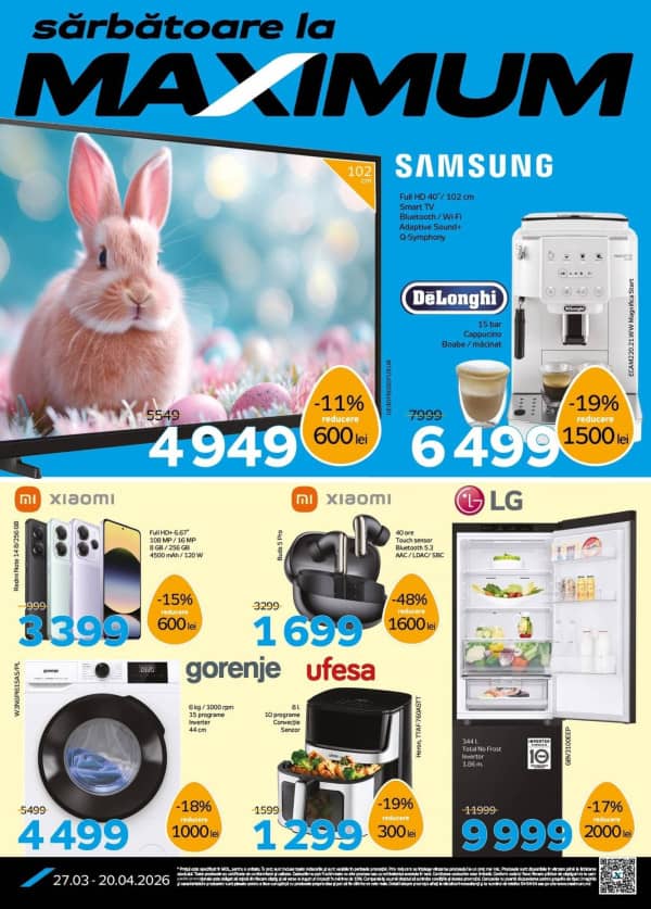 Cataloage Maximum: Oferta de Paste - 27-03-2026 - 20-04-2026.