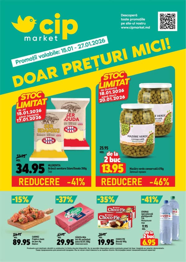 Cataloage CIP Market: Doar prețuri mici - 15-01-2026 - 28-01-2026.