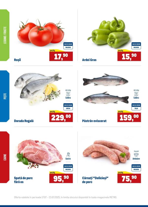 Cataloage Produse proaspete METRO (Nr. 29) - 17-07-2025 - 23-07-2025.