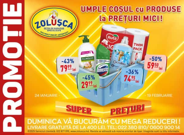 Cataloage Zolușca: Umple coșul cu produse la prețuri mici - 24-01-2025 - 19-02-2025.