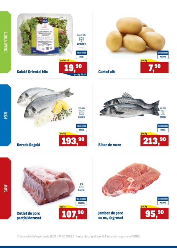 Cataloage Produse proaspete METRO (Nr. 42) - 16-10-2025 - 22-10-2025.
