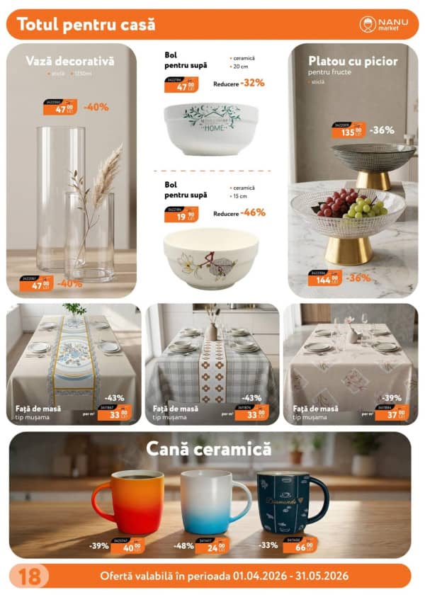 Cataloage Nanu Market: Oferta primăverii - 01-04-2026 - 31-05-2026.