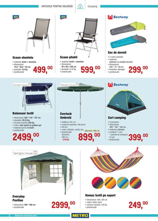 Cataloage METRO: Catalog Special Articole pentru vacanță (NR. 10) - 15-05-2025 - 11-06-2025.