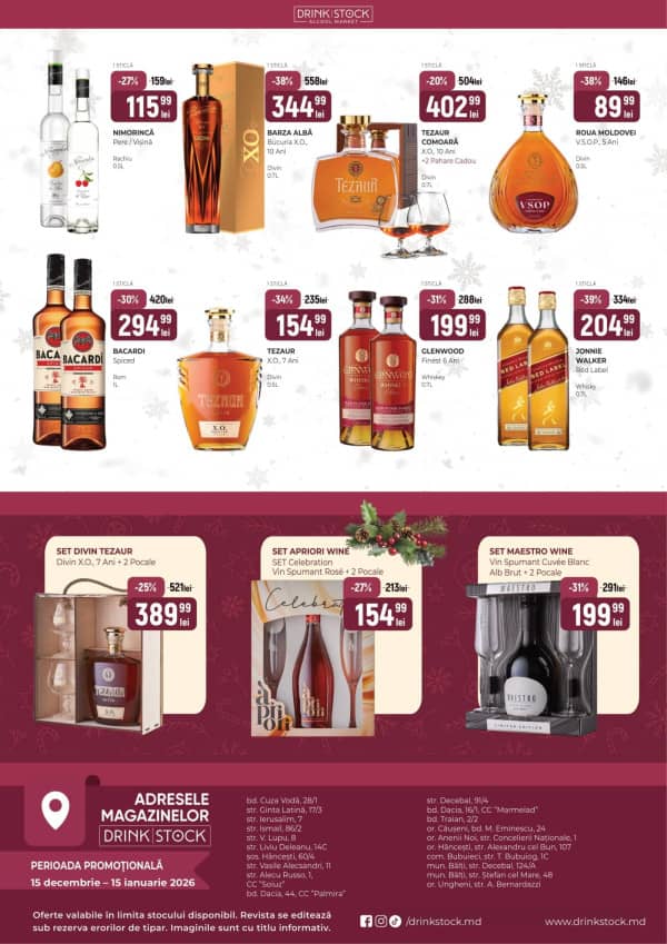 Cataloage Drink Stock: Reduceri de sărbători! - 15-12-2025 - 15-01-2026.