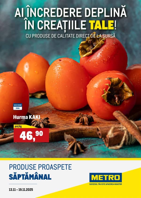Cataloage Produse proaspete METRO (Nr. 46) - 13-11-2025 - 19-11-2025.