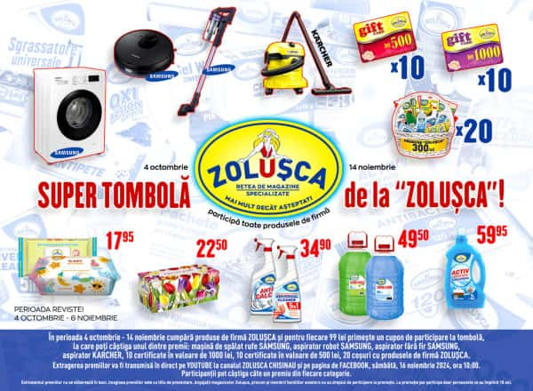 Cataloage Super tombolă de la Zolușca! - 04-10-2024 - 06-11-2024.