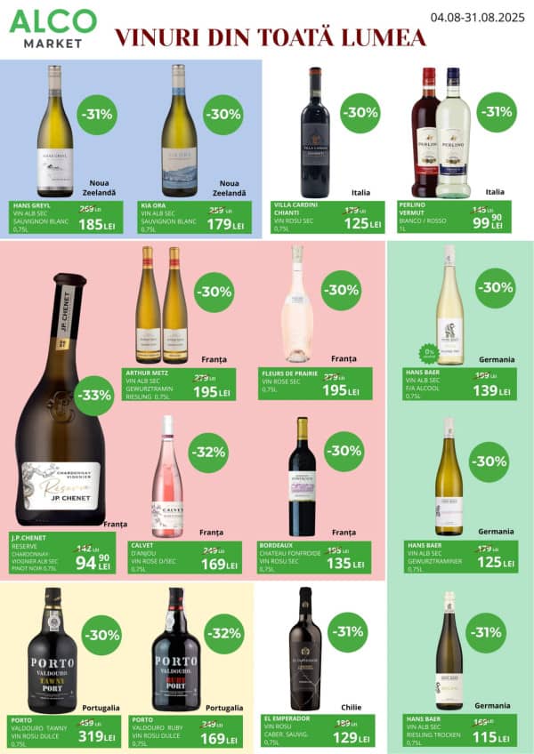 Cataloage Alcomarket: Ofertă specială la vinuri - 04-08-2025 - 31-08-2025.