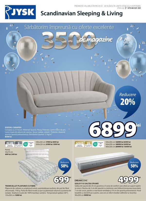 Cataloage JYSK: Oferta lunii octombrie - 03-10-2024 - 30-10-2024.