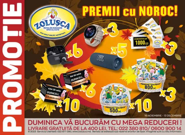 Cataloage Zolușca: Câștigă premii cu noroc! - 16-11-2023 - 13-12-2023.