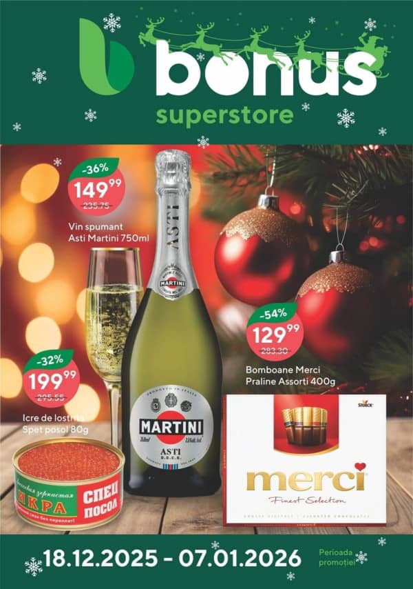 Cataloage Bonus: Reduceri de sărbători - 18-12-2025 - 07-01-2026.