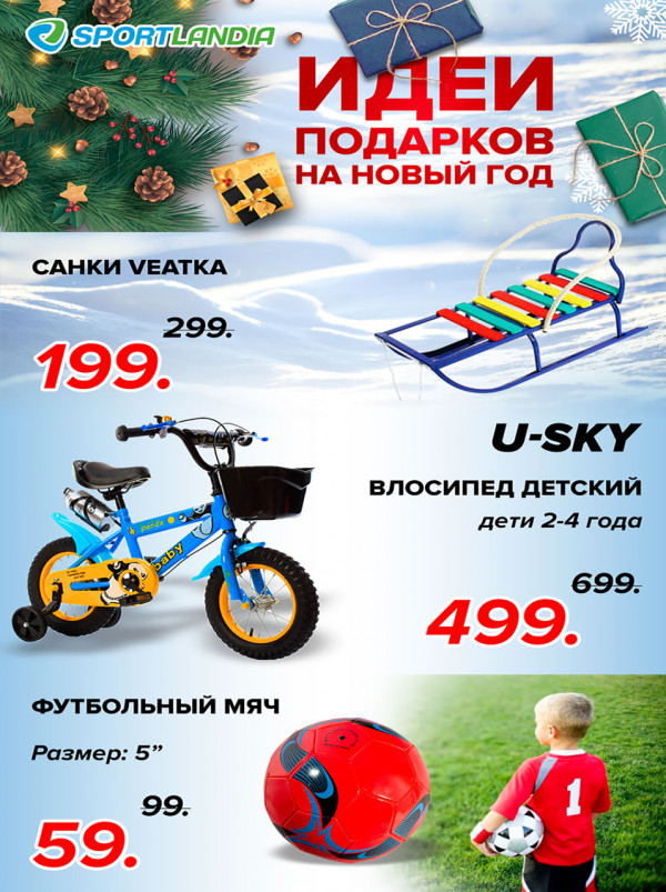 Sportlandia: Идеи подарков на Новый Год