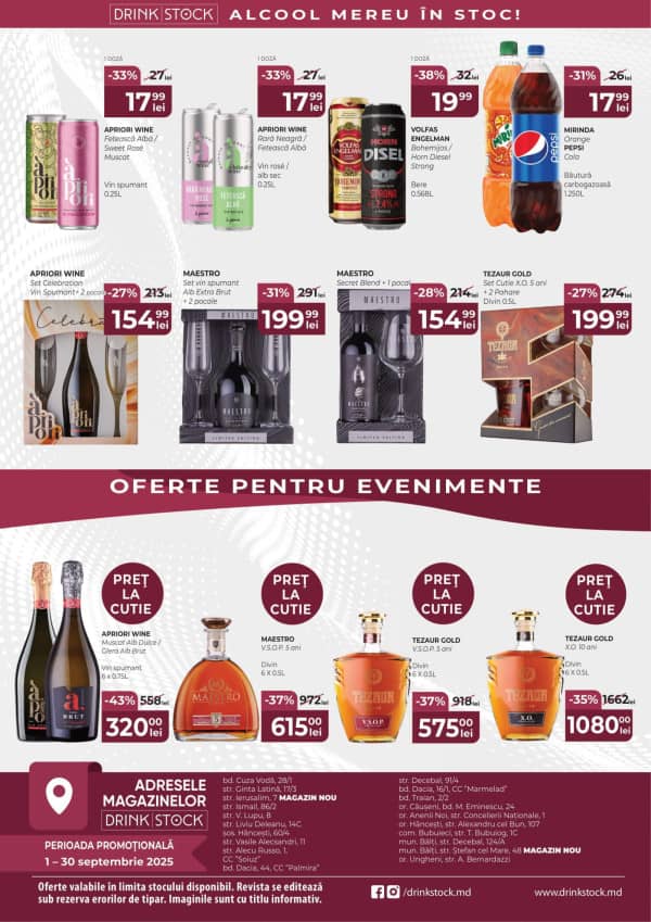 Cataloage Drink Stock: Promoțiile lunii septembrie - 01-09-2025 - 30-09-2025.