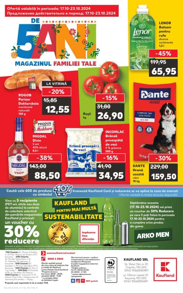 Cataloage Kaufland: Descoperă ofertele din perioada 17.10 - 23.10 - 17-10-2024 - 23-10-2024.