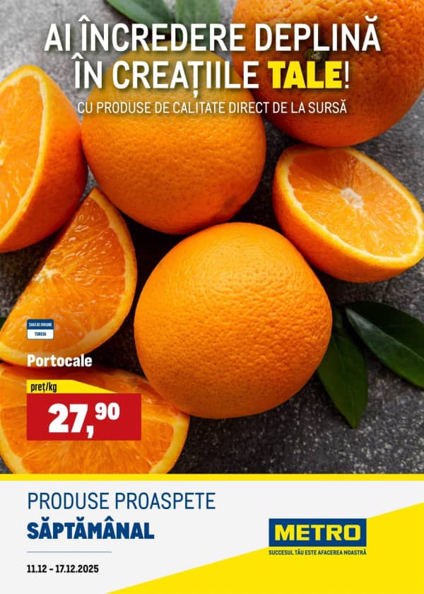 Cataloage Produse proaspete METRO (Nr. 50) - 11-12-2025 - 17-12-2025.