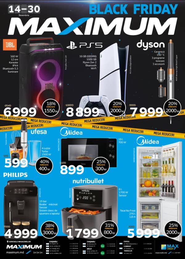 Cataloage Maximum: Black Friday - 14-11-2025 - 30-11-2025.