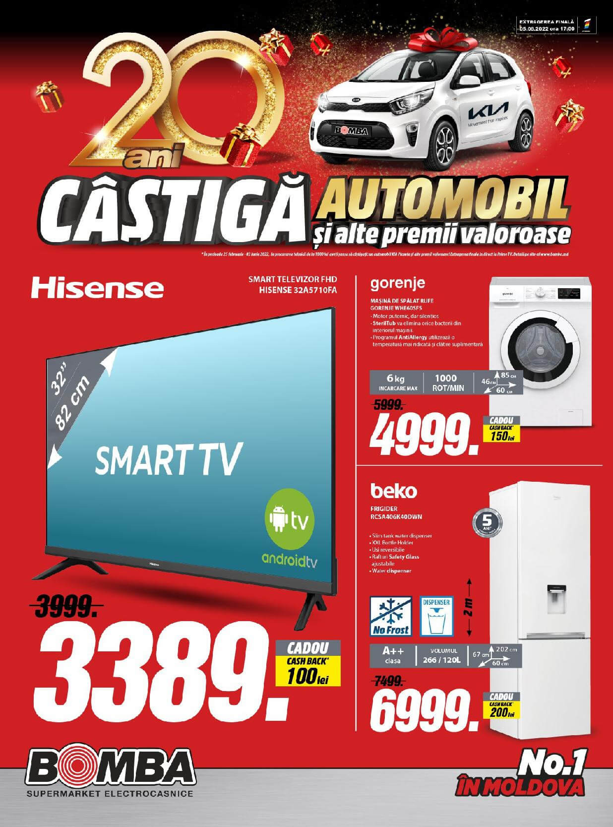 Catalog Bomba 20 de ani! Câștigăți mașina reduceri Moldova