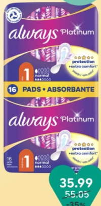 Always Platinum Absorbante igienice 16 buc