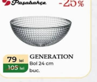 Pasabahce Generation Bol 24 cm buc.