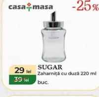 casa+masa SUGAR Zaharniță cu duză 220 ml buc.