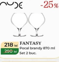 NUDE FANTASY Pocal brandy 870 ml Set 2 buc.
